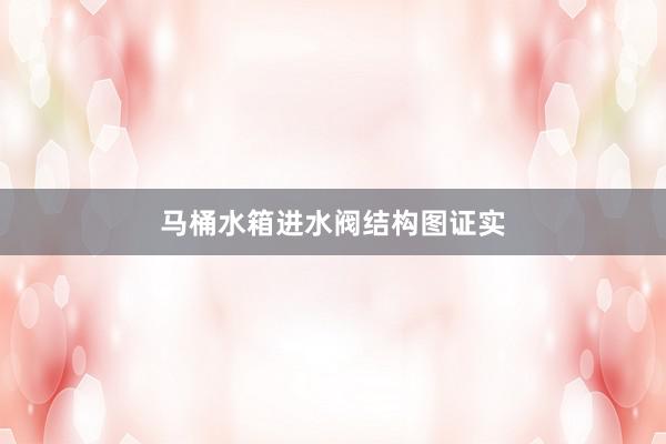 马桶水箱进水阀结构图证实