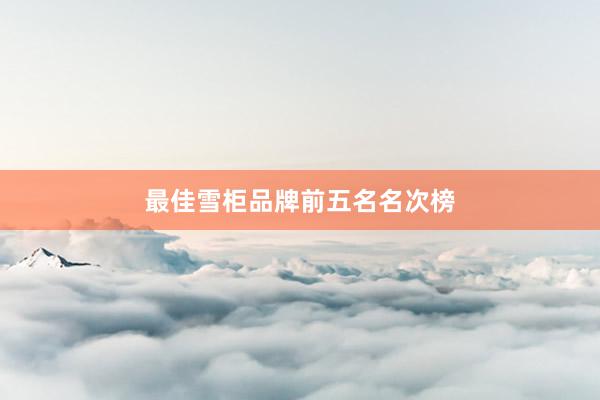 最佳雪柜品牌前五名名次榜